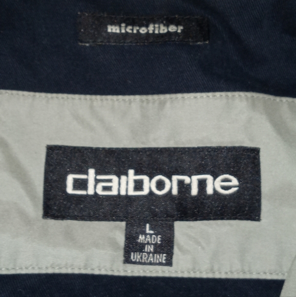 Claiborne Gray Windbreaker Jacket Lightweight Casual - Picture 4 of 4
